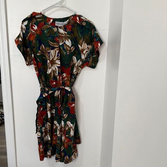Vintage Jessica Horward Floral Green Romper - Picture 1 of 7